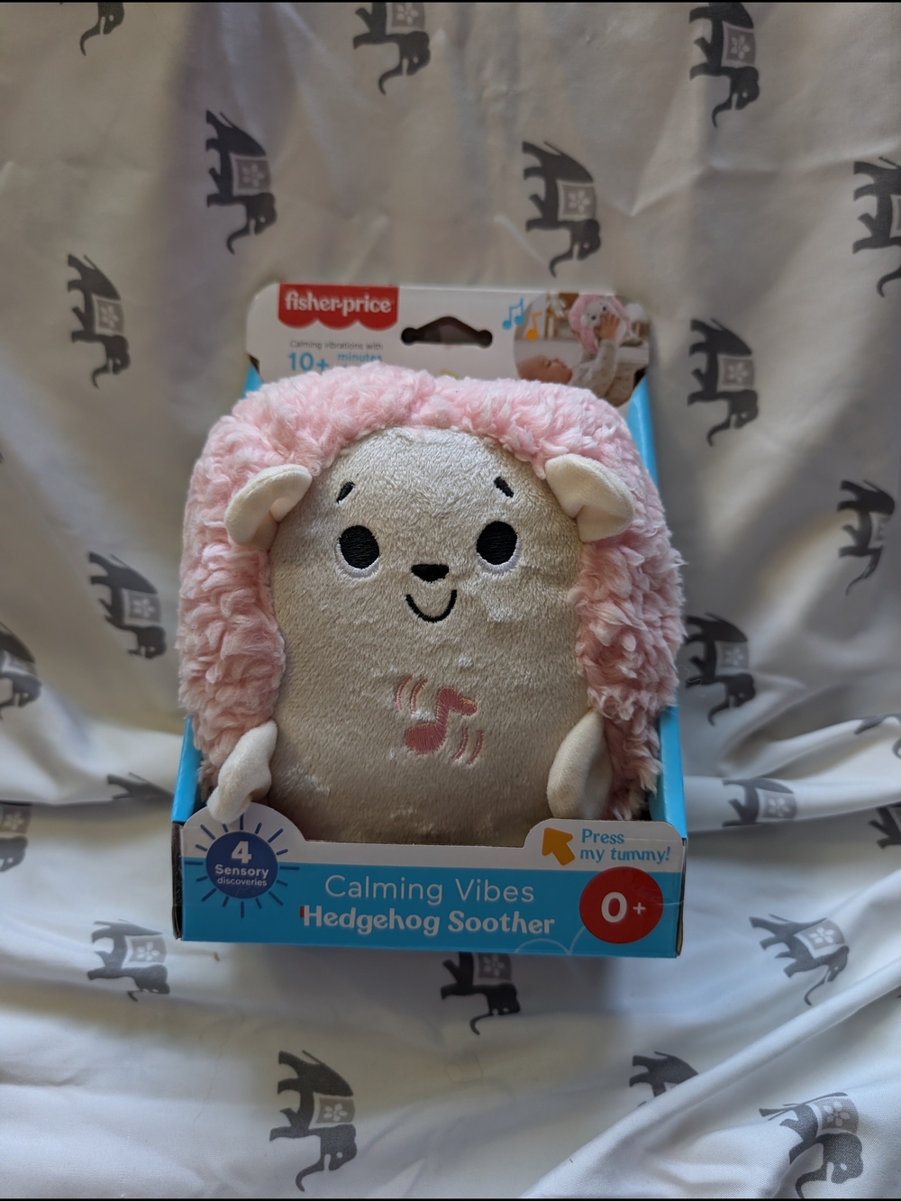 Fisher-Price Calming Vibes Hedgehog Soother - Pink & Cream